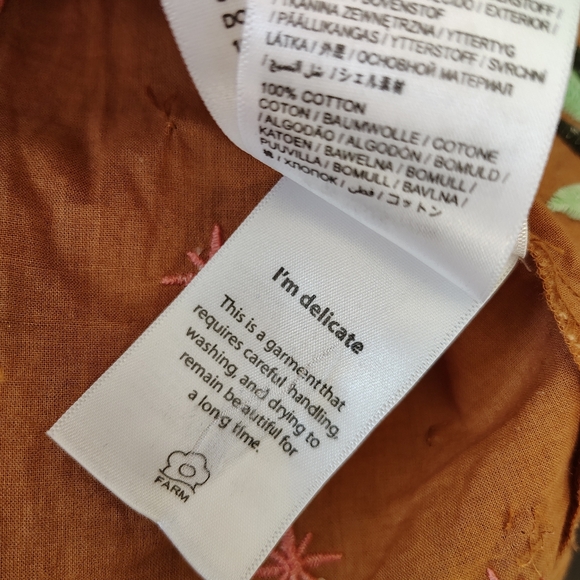 FARM RIO Mystic Embroidered + Beaded Button-Up Shirt Small - Picture 10 of 10